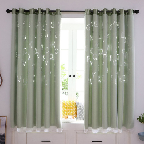 Cortina Opaca De Doble Capa Para Ventana De Dormitorio