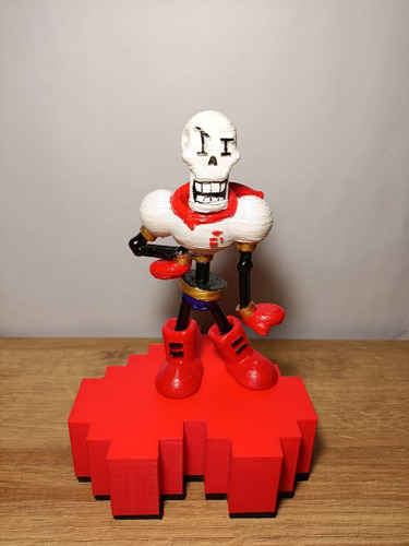 Figura Under Tale: Papyrus, Sans Y Flor. Plástico 3d