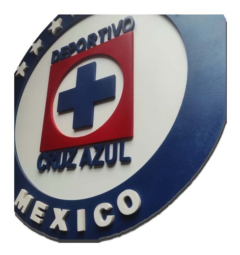 Logo Escudo Deportivo Cruz Azul 50 Cm De Diámetro En Mdf | Meses sin  intereses
