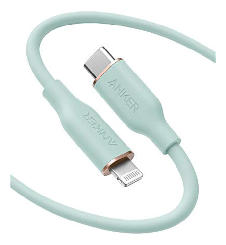 Cable Usb-c A Lightning De Anker, Cable 641 (verde Menta, 6 