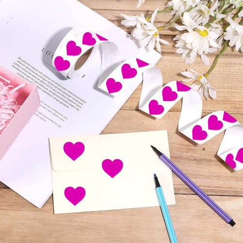 Rollo Autoadhesivo G Stickers Blank Love, Con Forma De Coraz
