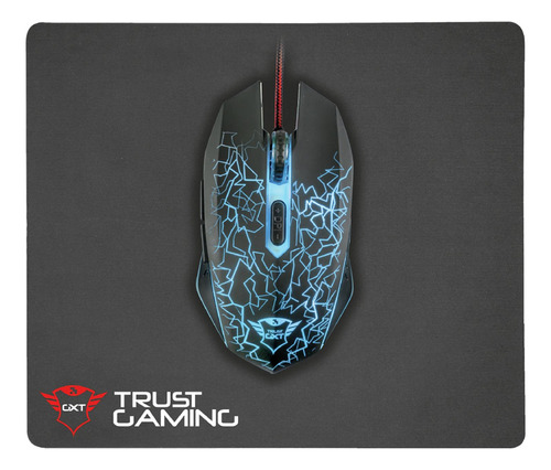 Combo 2 En 1 Gamer Trust Gxt 783 Izza Mouse + Pad Mouse