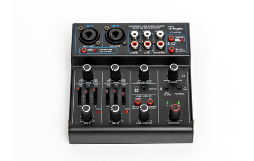 Consola Mixer Interfaz Parquer 4 Canales Phantom Grabación