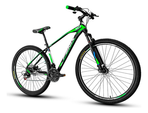 Bicicleta Montaña Fenix R29 Aluminio 24 Velocidades Tamaño S Color Verde Neón