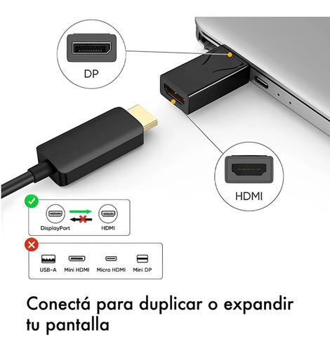 Adaptador Displayport A Hdmi 4k 3d Full Hd