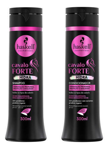Kit Shampoo E Condicionador 300ml Cavalo Forte Hidra Haskell