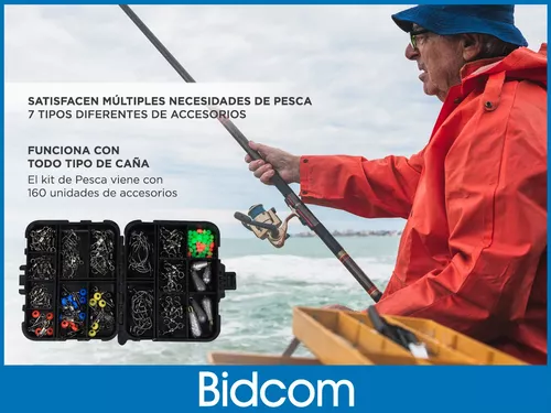 Caja De Pesca Kit Profesional Completo Con Estuche Protector Color