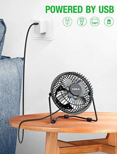 Ventilador De Escritorio Xasla Pequeño Usb De 4 Pulgadas, Mi