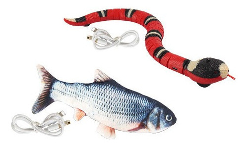 Z 3d Gato Serpiente Y Pescado Juguete Usb Móvil Interactivo