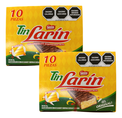Tin Larín 50pz Chocolate Galleta Y Crema Cachuate Nestle