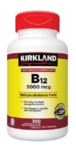 Vitamina B12 Kirkland 5000mcg Sublingual 300 Tabletas