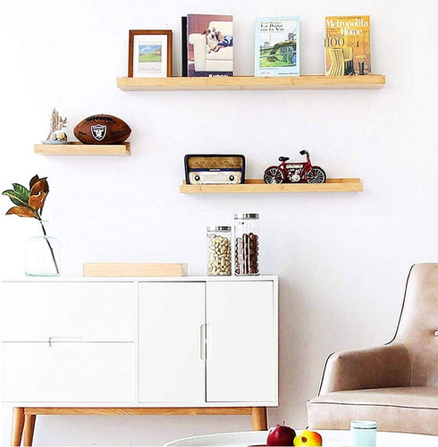 Imagen 6 de 8 de Set X 3 Repisas Libros Madera Pino 100% Maciza Ref: Miami