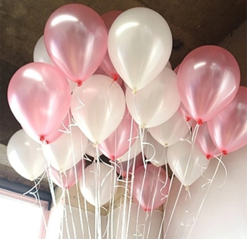 200 Globos Metalicos # 12 Aperlados Latex 30 Cm