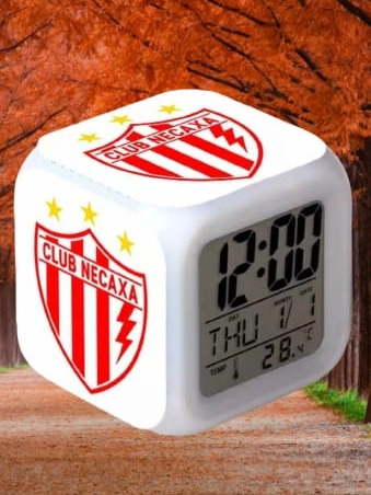 Reloj Despertador Rayos Del Necaxa Fútbol B1 