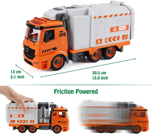 Imagen 3 de 7 de Camion Basurero 61 Piezas Con Luces Y Sonidos Bestoys