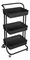 Comprar Carro Estante Organizadores De Espacios 3 Ruedas Negro