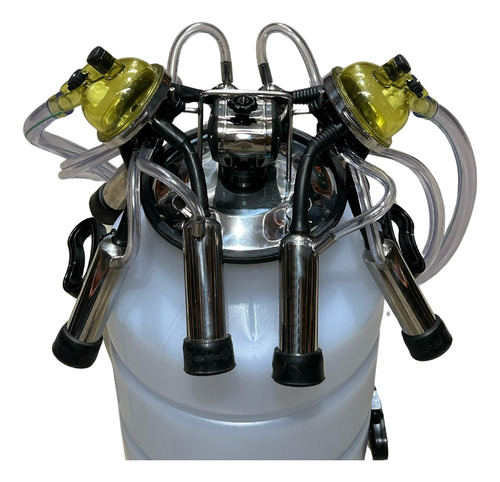 Ordenhadeira Móvel Inox Motor A Gasolina Cjt Duplo Acoplado