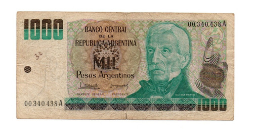 Billete Argentina 1000 Pesos Argentinos Bottero 2628