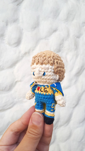 Muñeco Martín Palermo Boca Jrs. Amigurumi Tejido - Pipelino