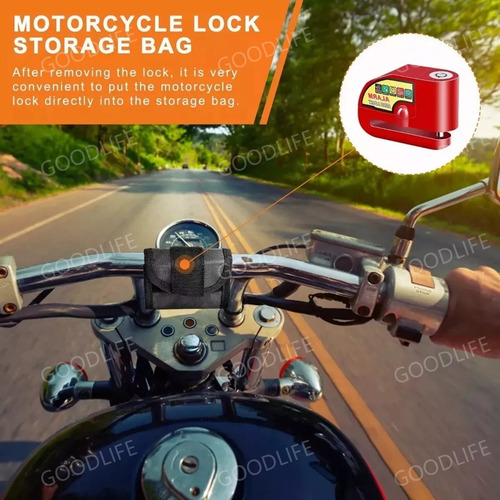 Alarma Motocicleta Bloqueo Impermeable Freno Disco Candado