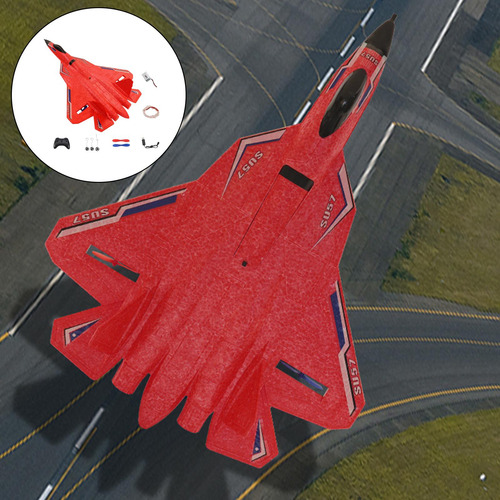 Avión De Control Remoto 2.4g Listo Su-57 Rc Drone Rc Rojo
