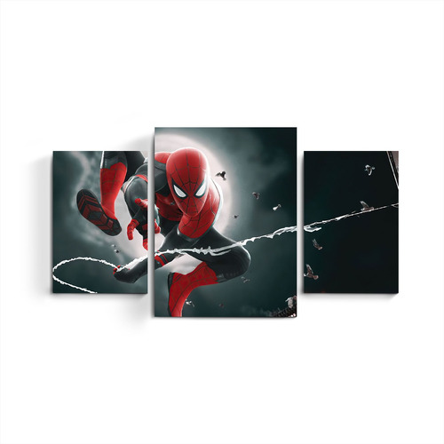 Cuadro Triptico Moderno Spiderman No Way Home Marvel Avenger