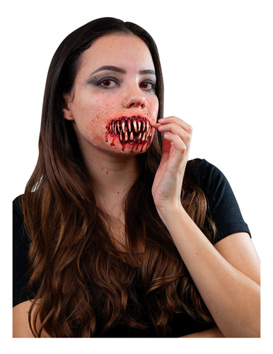 Maquillaje Para Halloween Colmillos De Pesadilla Terror