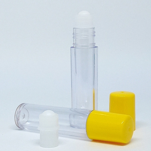 Embalagem De Maquiagem Frascos Plásticos Roll-on Vazio 10und Cor Amarelo