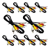 Comprar Kit 10 Cabos Rca Áudio E Vídeo 1.8m Atacado