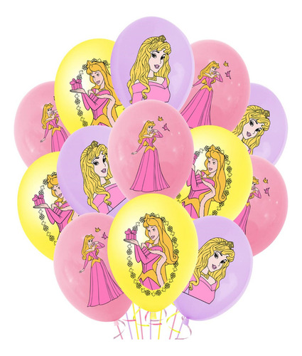 Globos Cumpleaños Kit De Fiesta Alusivos A Princesa Aurora