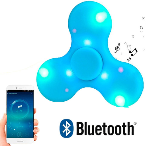 Juguete Fidget Spinner Led Parlante Bluetooth Con Luces Led 