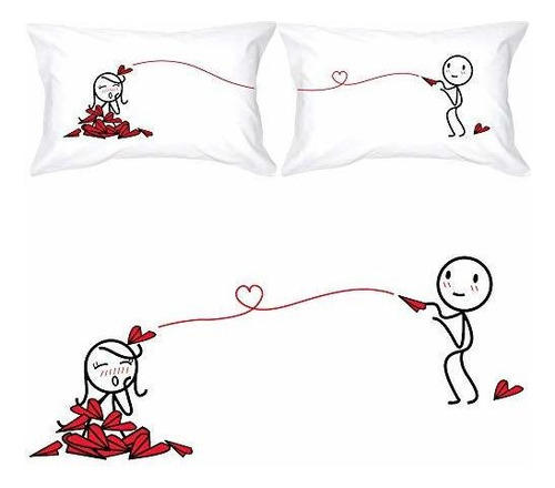 Fundas Para Almohadas Para Parejas En Color Blanco 2 Piezas