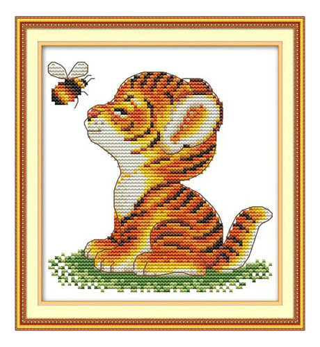 Kits De Punto De Cruz Estampado Para Adultos 14ct 18x19cm