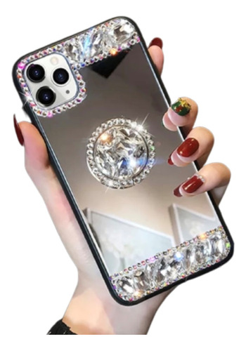Carcasa Espejada Diamante Con Anillo Para iPhone 13/pro/max