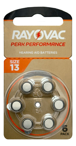 Bateria Pilas Auditivas Tamaño 013 Rayovac Peak Performance
