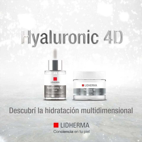 Crema Lidherma Hyaluronic 4d Face Cream Para Todo Tipo De Piel De 50g