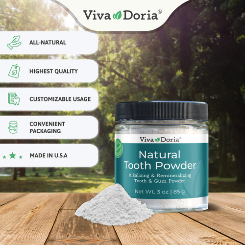 Polvo De Dientes Natural Blanqueador Sabor Menta 85 Gramos