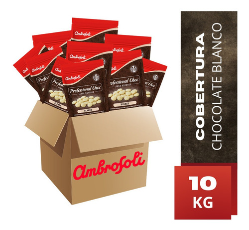 Cobertura De Chocolate Blanco  Ambrosoli Profesional - 10 Kg