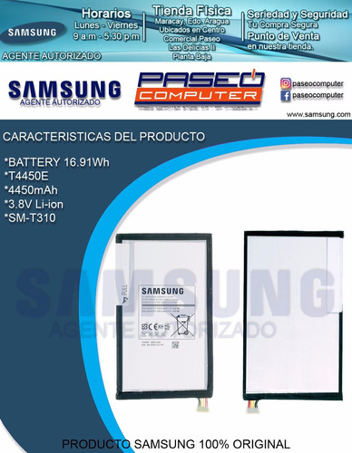 Bateria Tab 3 Sm-t310 Agente Autorizado Samsung