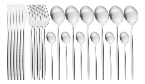 Vajilla Determinada De Los Cubiertos De La Comida Plata