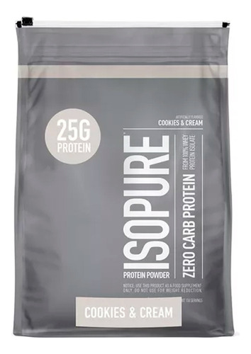 Isopure Proteína Cero Carbohidratos 7.5 Lbs Sabor Cokies/cre Sabor Cokies And Cream