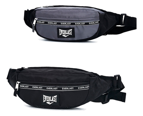 Riñonera Everlast Ajustable Para Uso Urbano O Deportivo Color Gris Diseño De La Tela Lisa