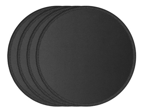 Paquete De 4 Mouse Pad Para Computadora 20x20 Cm Negro