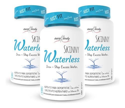 Pack 3 X Diurético Skinny Waterless - 60 Cápsulas