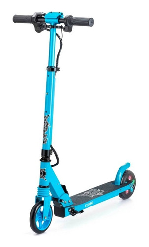 Scooter Eléctrico Plegable Azul Equipado 16 Km/h Xootz