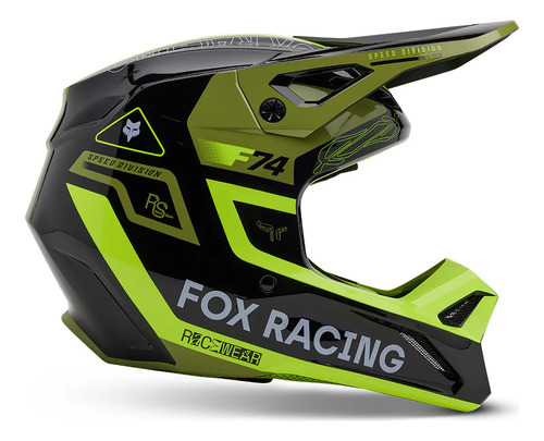 Casco Fox V1 Race Spec Mips Mx Motocross Enduro Hombre Verde Lisa L