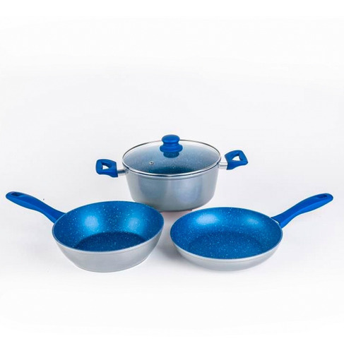 Imagen 6 de 6 de Batería De Cocina Flavorwond Zafiro Antiadherente 6 Capas