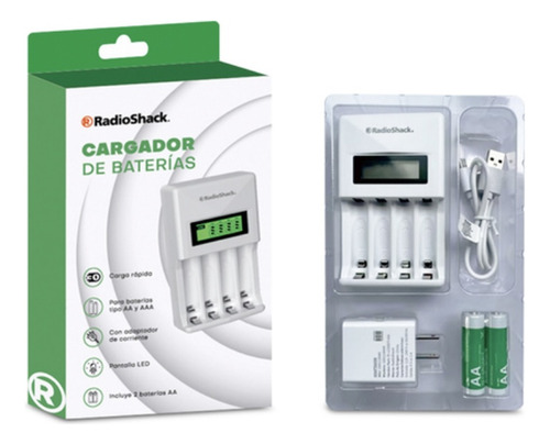 Cargador De Baterías Aa Y Aaa Radioshackcarga Rápida