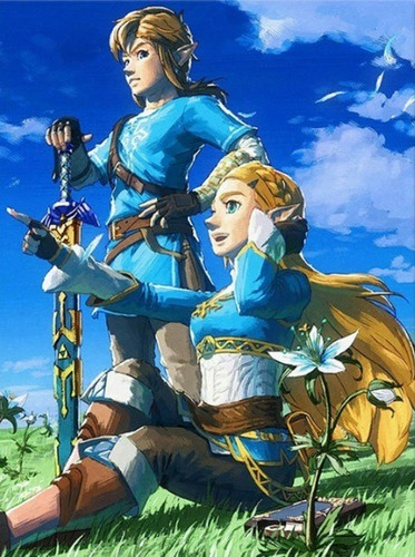 Bordado Pintura Diamante - Nintendo Zelda 2 Redondo 20x25