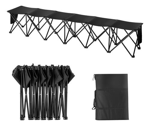 Vevor Banco Plegable Portátil, Lateral Plegable De 6 Plazas